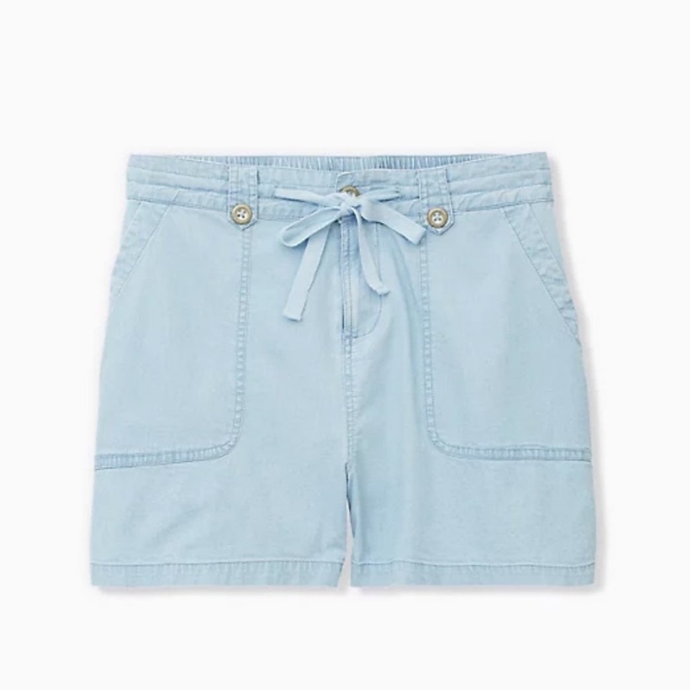 Torrid Drawstring Chambray Shorts